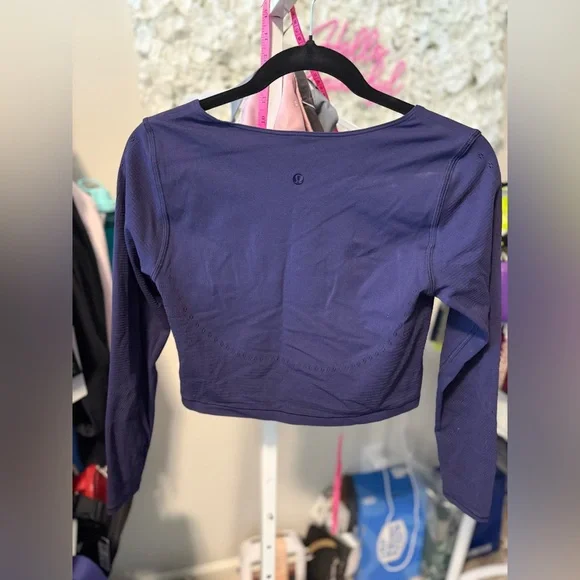 Lululemon Reveal Long Sleeve Crop Top *Posy - Picture 4 of 5